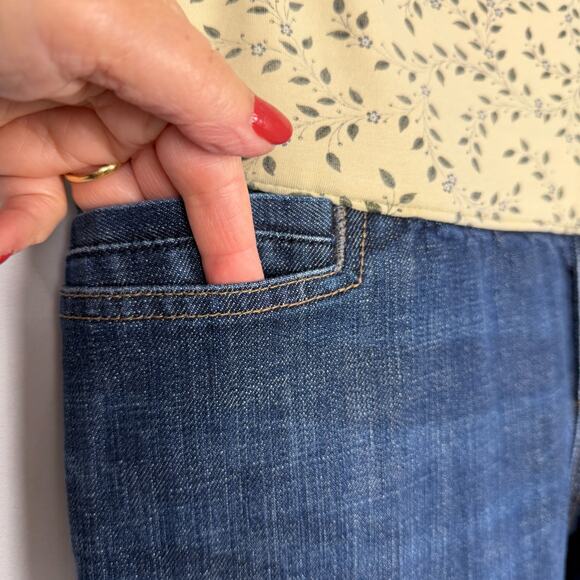 Gap 1969 Perfect Boot Maternity Dark Blue Denim Jeans Size 8R/30" Inseam - Panel - Picture 4 of 9